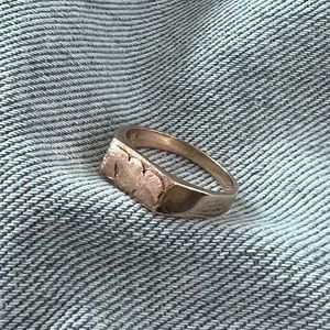 10k rose gold signet ring